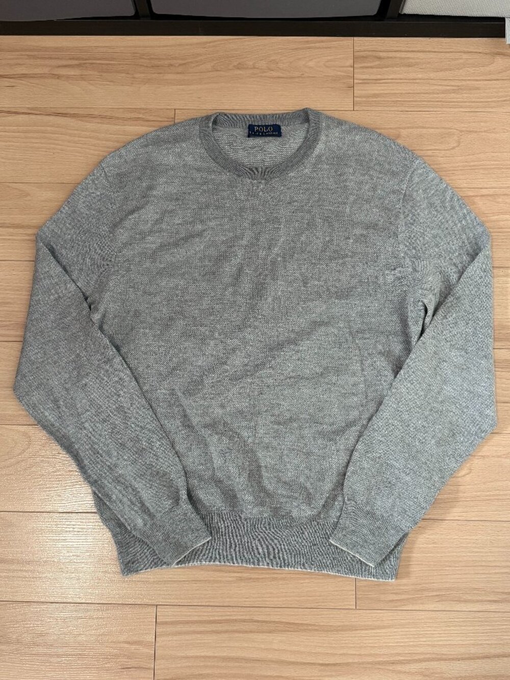 Premium Polo Ralph Lauren Gray Cotton Cashmere Silk Linen Blend Sweater